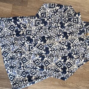 Lilly Pulitzer Blue and White Patterned Sweater